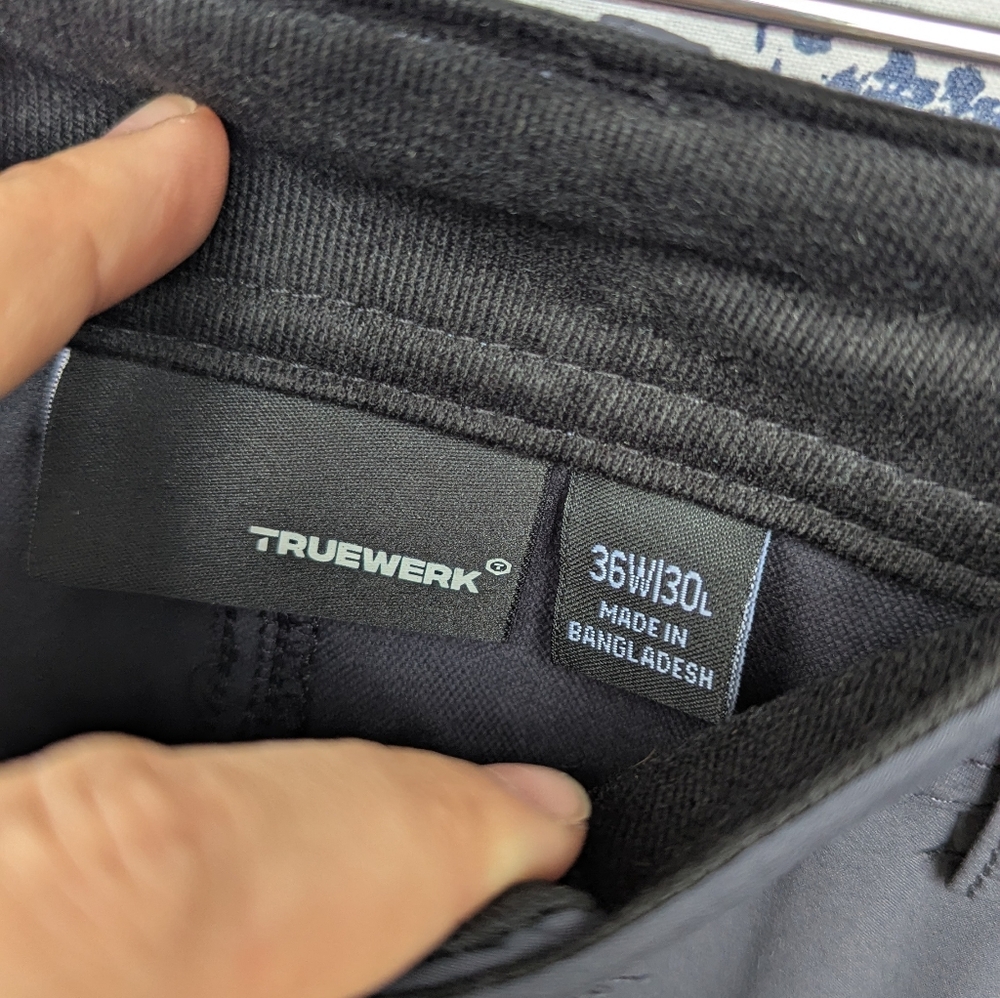 Truewerk T1 Werk Pant Quick Dry Lightweight Charcoal 36x30 - Picture 3 of 4